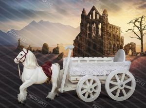 horse wagon digital backdrop baby