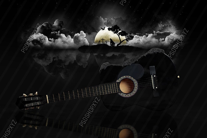 Guitar Newborn Background