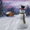 Snowman Digital Backdrop